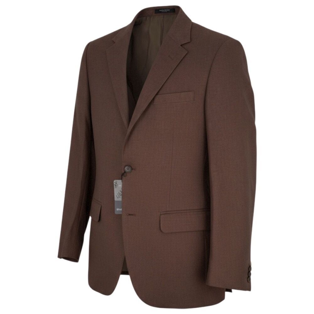 NEW Studiosuits Men's Italian Prato Brown Dobby Linen Jacket Blazer Size 42